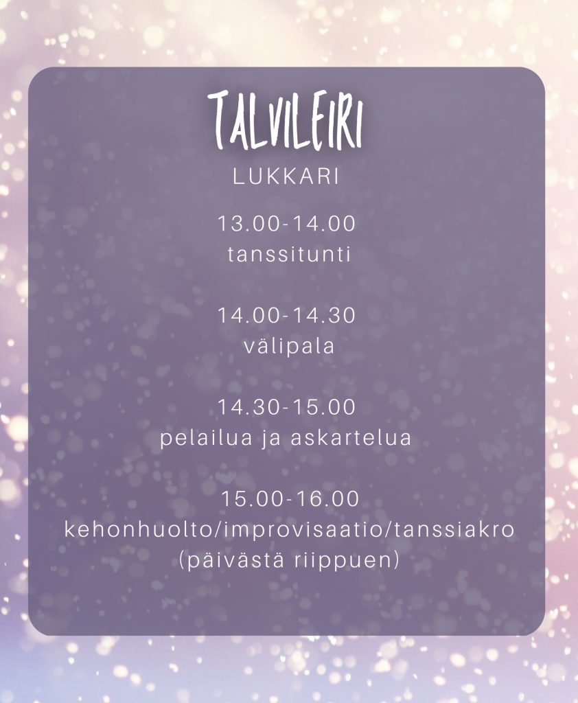 talvileiri lukkari